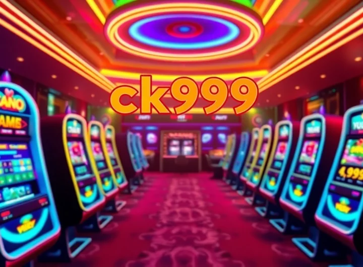 Engaging visual of a ck999 game slot machine with colorful graphics and lively casino ambiance, encouraging users to play exciting online casino games.