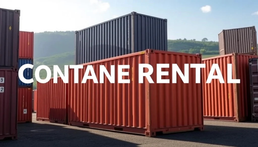 Secure container rental solutions demonstrating various container types for flexible UK storage needs.