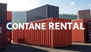 Secure container rental solutions demonstrating various container types for flexible UK storage needs.
