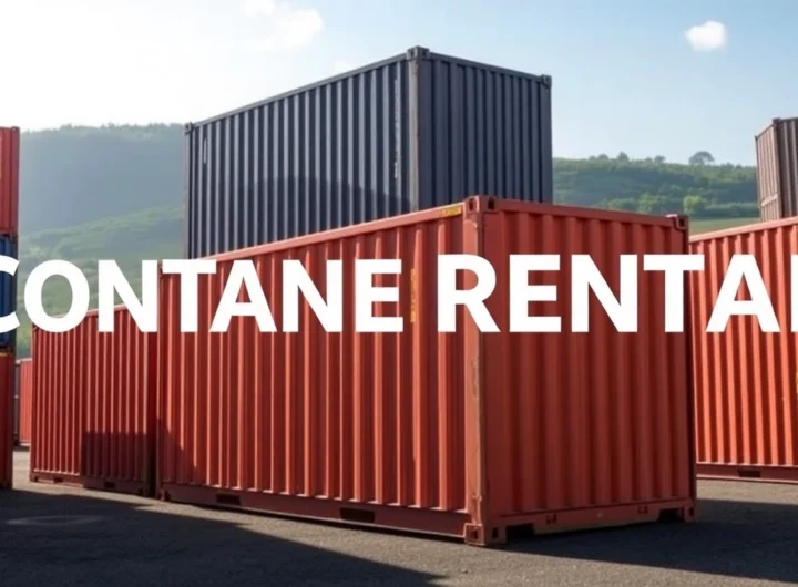 Secure container rental solutions demonstrating various container types for flexible UK storage needs.