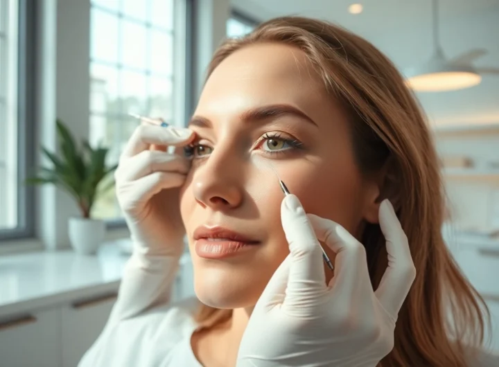 Ästhetische Klinik in Zürich während einer Botox-Behandlung