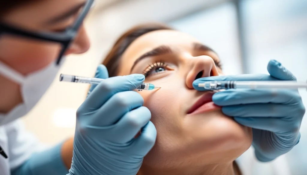 Botox Behandlung: Fachgerechte Gesichtsinjektion für glatte Haut und jugendliches Aussehen.