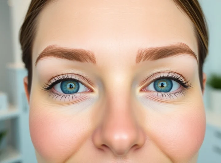 Patient with rejuvenated eyes post-Oberlidstraffung Zürich, showcasing natural, youthful appearance.