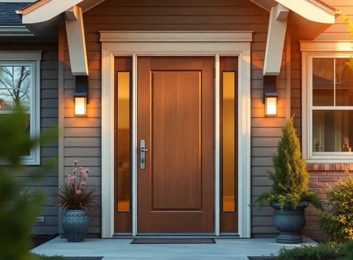 Upgrading with front door replacement: stylish entry on a modern Indianapolis home