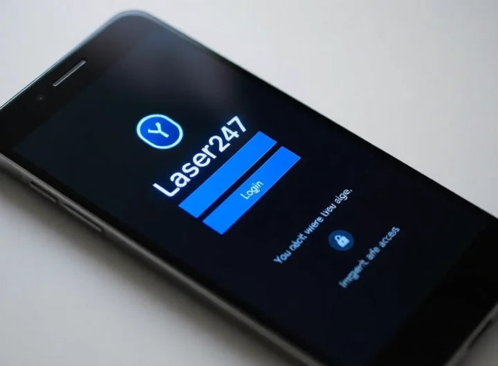 Secure Laser247 Login page with user-friendly interface on device, highlighting quick access to betting account