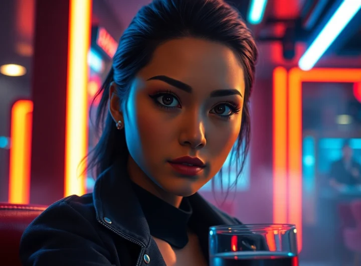 AI Porn Generator concept: cinematic, non-explicit character portrait with intimate mood.