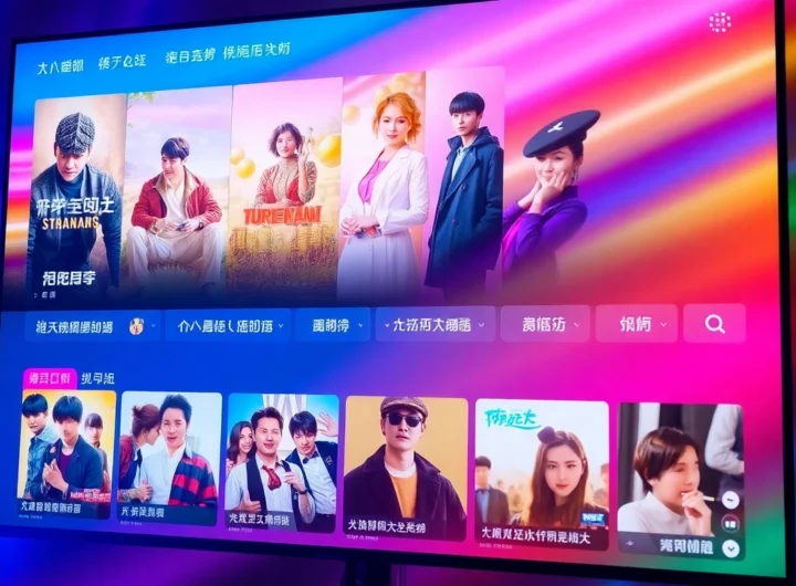 누누티비에서 인기 영상과 실시간 검색어를 감상하는 사용자 모습, 생생하고 현대적인 스트리밍 환경.